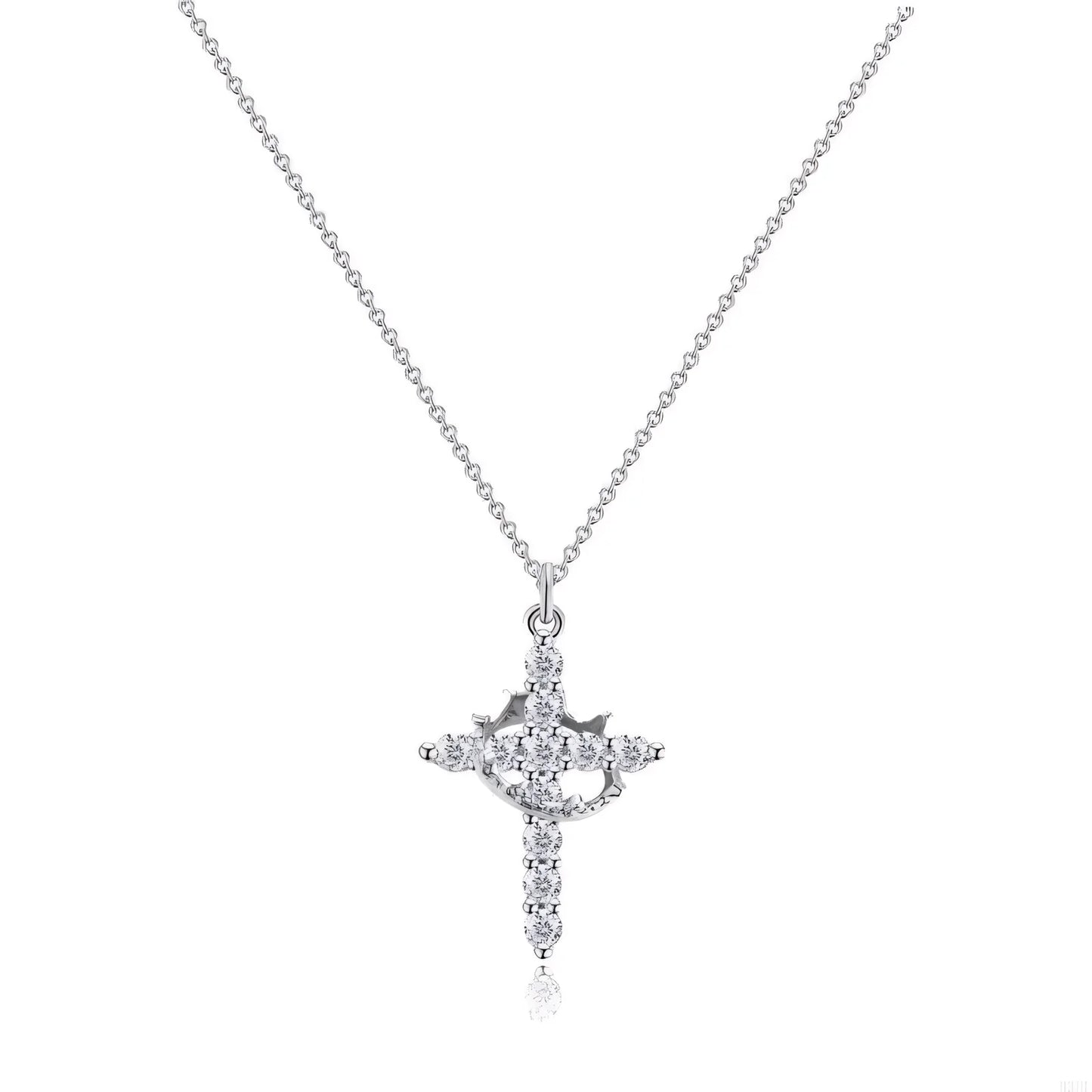 Crown Cross Necklace