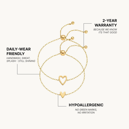 Matching Heart Bracelets