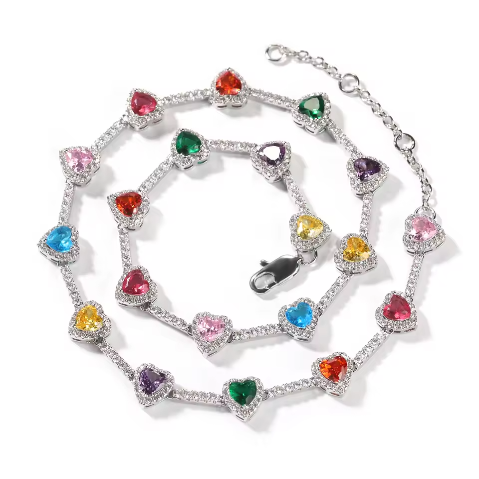 Heart Shaped Colorful Necklace