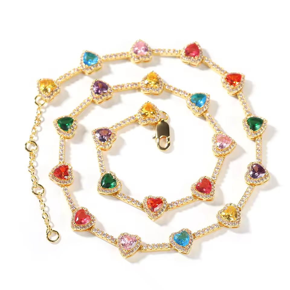 Heart Shaped Colorful Necklace
