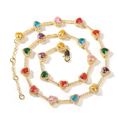 Heart Shaped Colorful Necklace