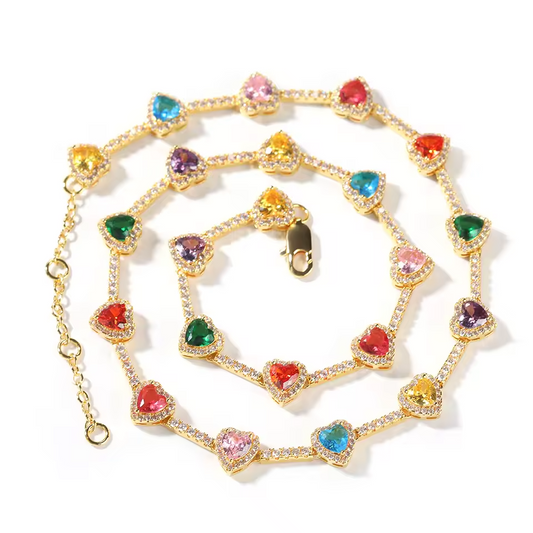 Heart Shaped Colorful Necklace